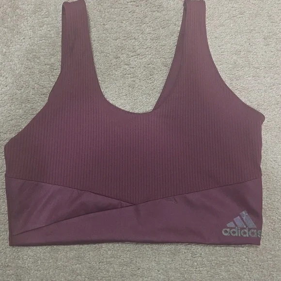Adidas Woman's 3 Piect Set - Sports Bra, Leggings And Long Sleeve Shirt